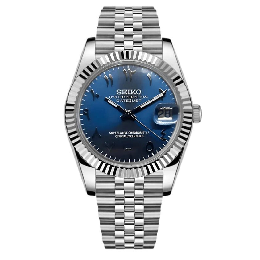 SEIKOJUST | Arab Dial Blue (36 / 39mm) - WATCHBRICK
