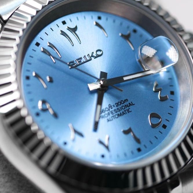 SEIKOJUST | Arab Dial Ice Blue (36 / 39mm) - WATCHBRICK