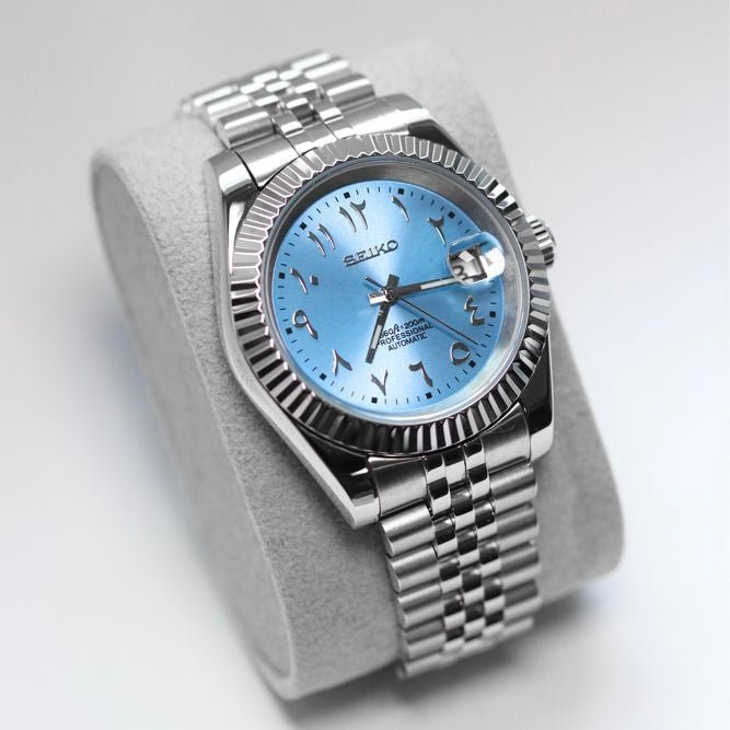 SEIKOJUST | Arab Dial Ice Blue (36 / 39mm) - WATCHBRICK