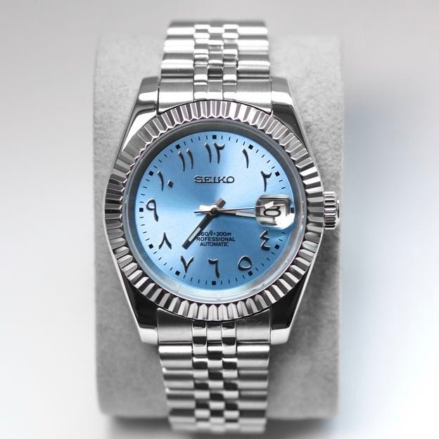 SEIKOJUST | Arab Dial Ice Blue (36 / 39mm) - WATCHBRICK