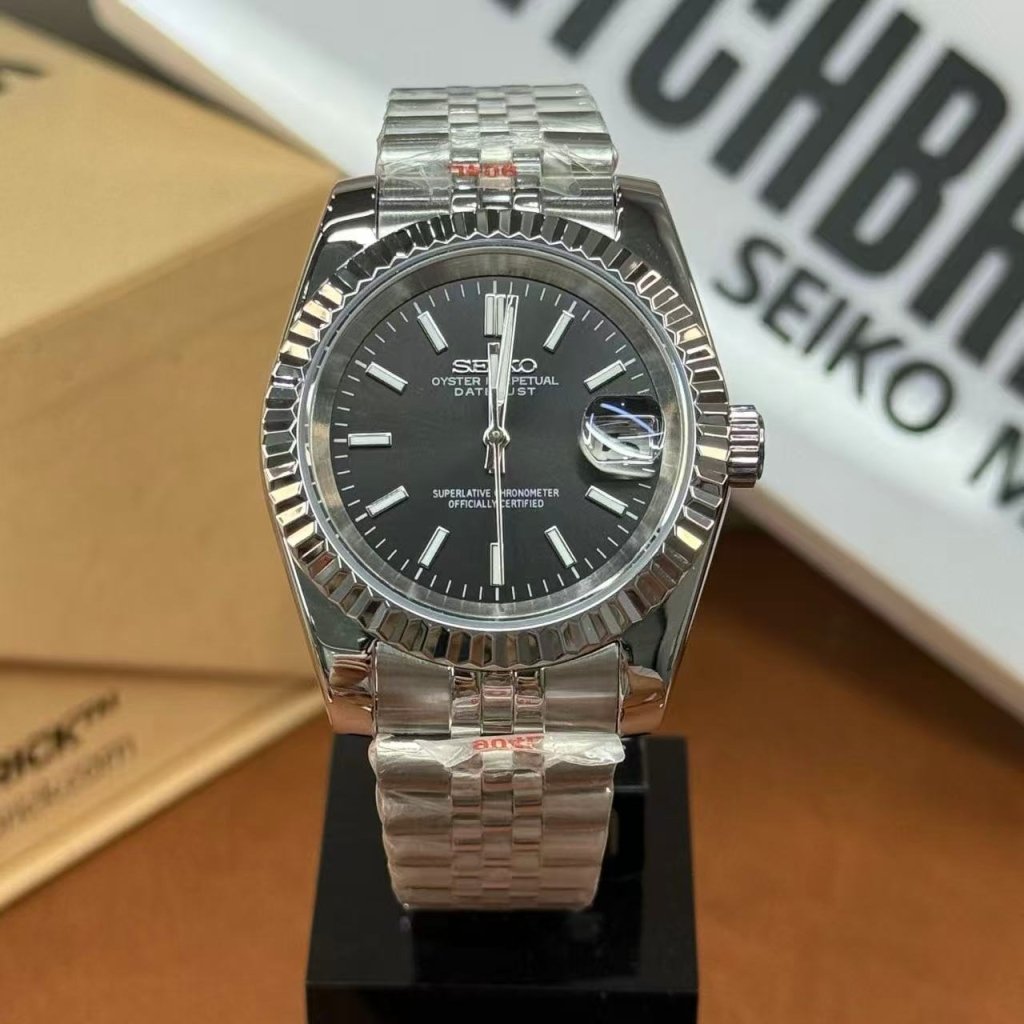 SEIKOJUST | Classic Black Dial NH35 - WATCHBRICK