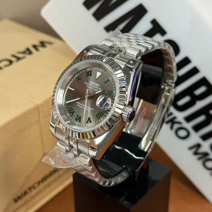 SEIKOJUST | Green Roman NH35 Auto - WATCHBRICK