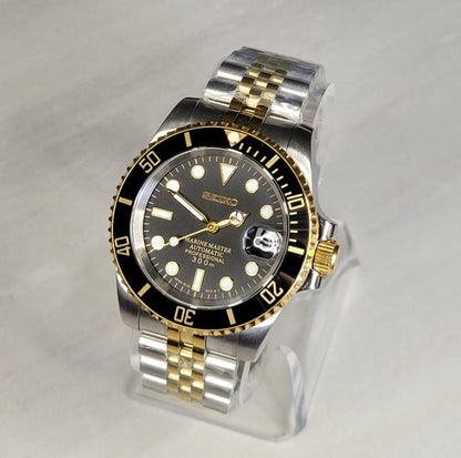 SEIKOSUB | MarineMaster Black Two - Tone - WATCHBRICK