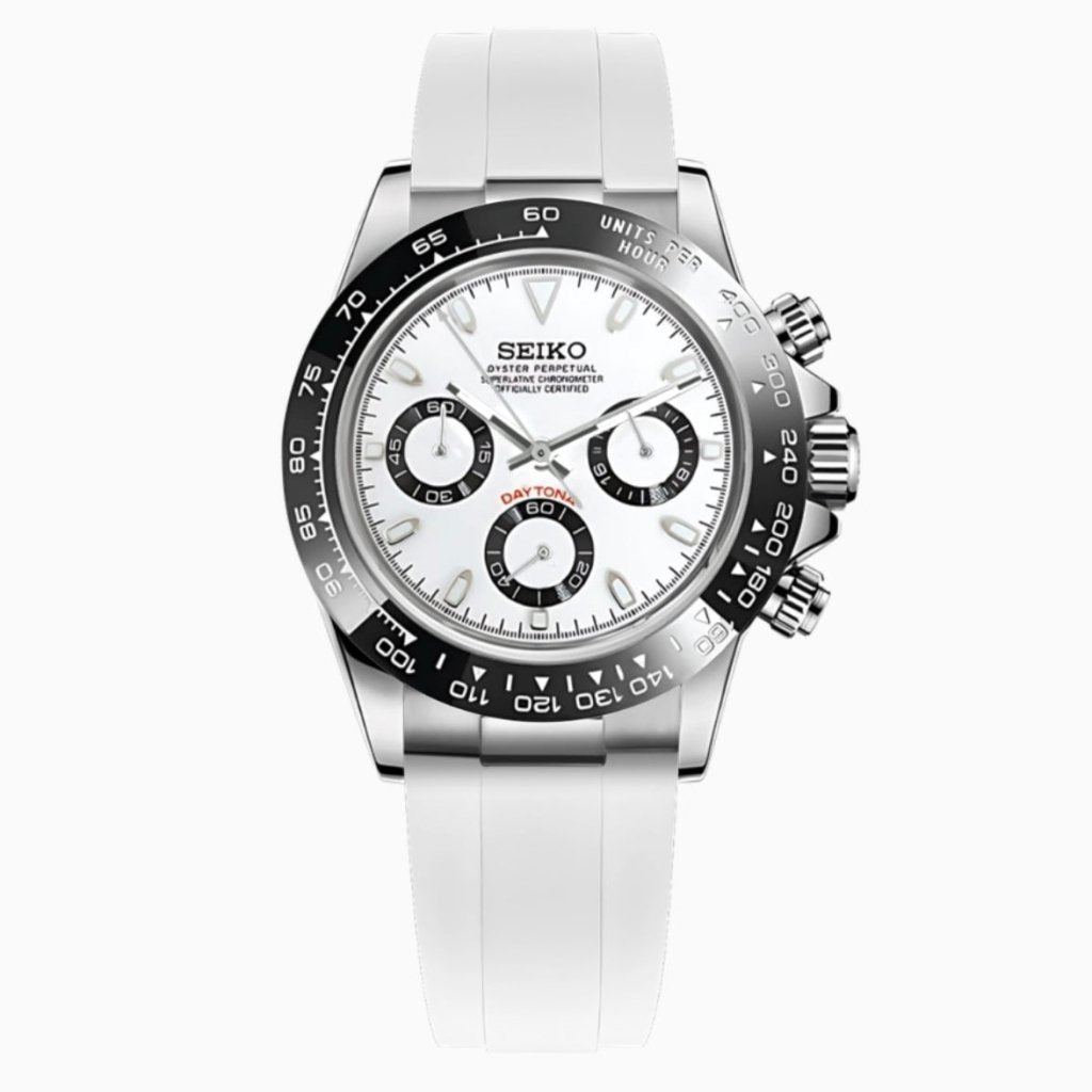 SEIKOTONA | Black Panda VK63 Chrono - WATCHBRICK