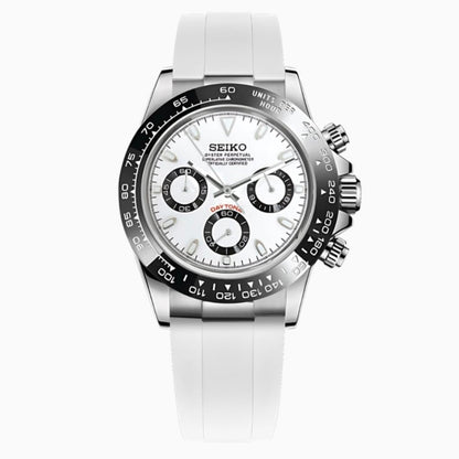 SEIKOTONA | Black Panda VK63 Chrono - WATCHBRICK