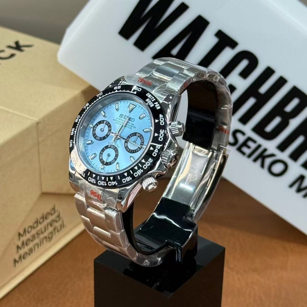 SEIKOTONA | Ice Blue Panda VK63 Chrono - WATCHBRICK