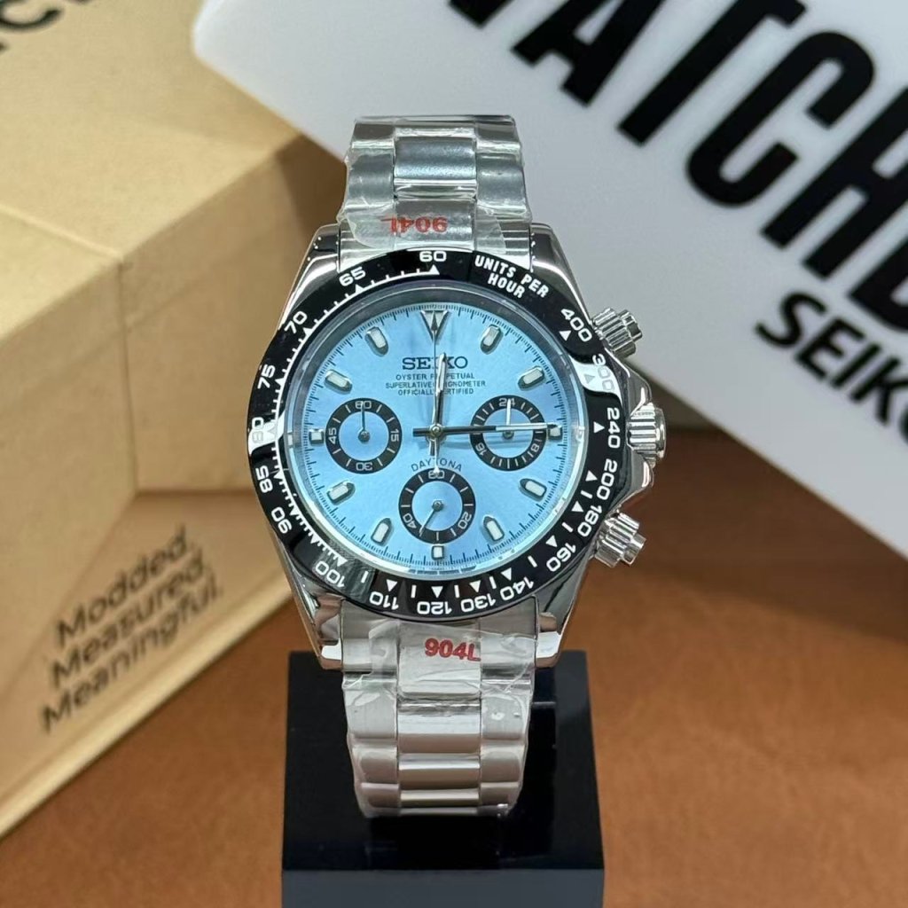 SEIKOTONA | Ice Blue Panda VK63 Chrono - WATCHBRICK