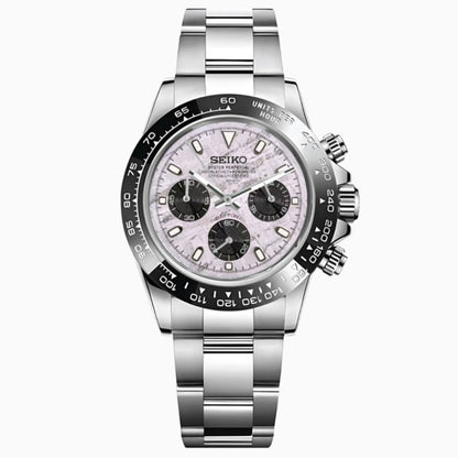 SEIKOTONA | Panda MOP Ceramic VK63 Chrono - WATCHBRICK