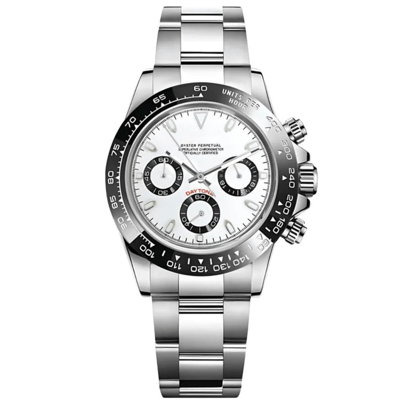 SEIKOTONA | White Panda VK63 Chrono - WATCHBRICK