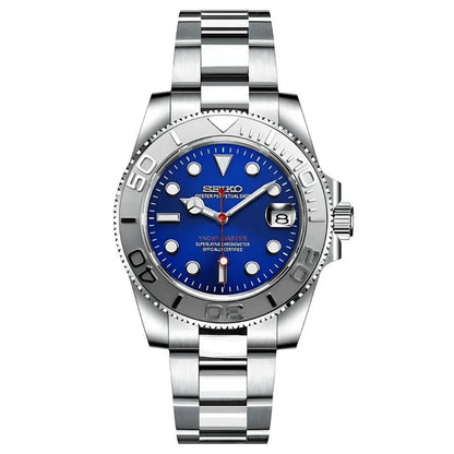 SEIKOYACHT | Blue Dial & Silver Bezel - WATCHBRICK