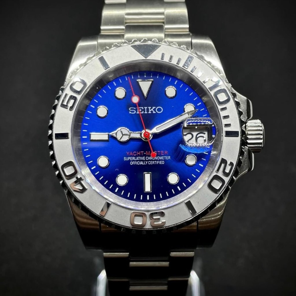 SEIKOYACHT | Blue Dial & Silver Bezel - WATCHBRICK