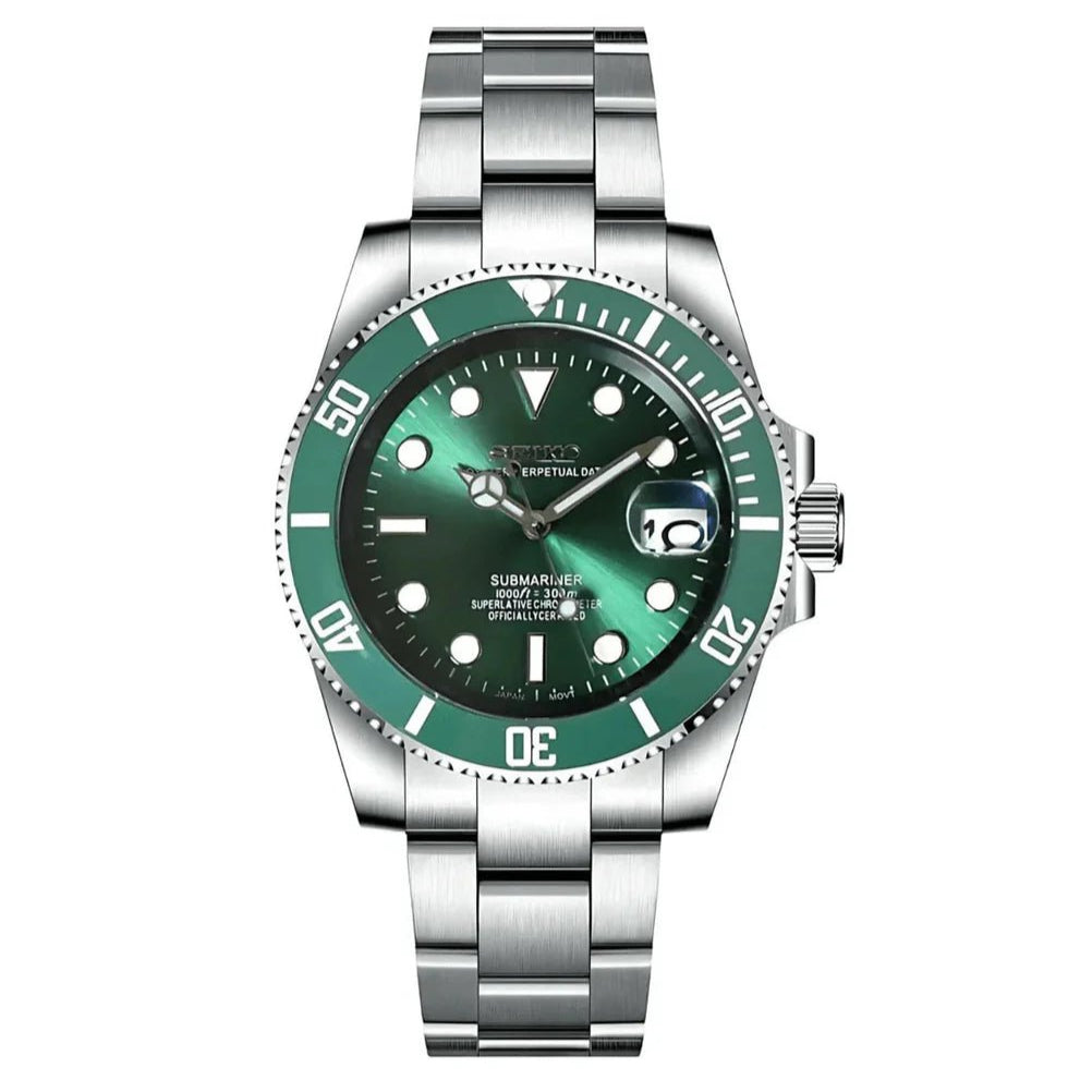 Submariner Mod – NH35 "Hulk" Green Dial Seiko Automatic - WATCHBRICK