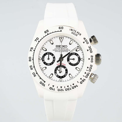 VK63 Chrono – White Ghost Jelly - WATCHBRICK
